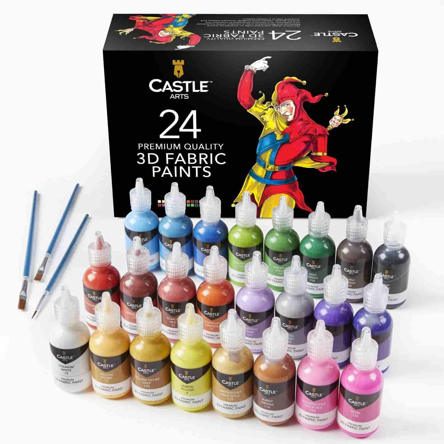 Castle Art Supplies 3D Fabric Paint Set