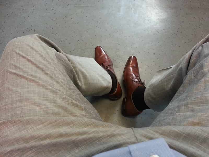Shoes with the Grey Pants