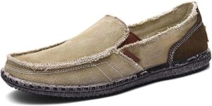 CASMAG Men's Casual Cloth Canvas Slip-On Loafers