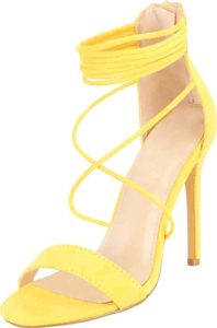 Cambridge Select Women's Yellow High Heel Sandal