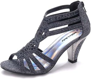 Mila Lady Women's Lexie Crystal Dress Heeled Sandals