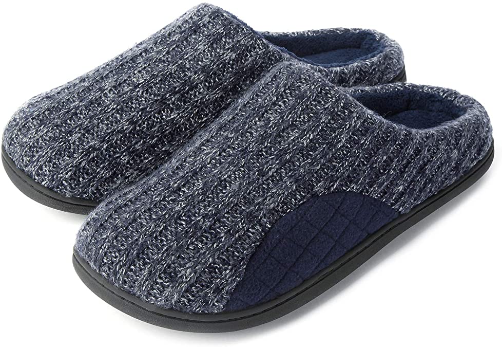 ULTRAIDEAS Men's Cashmere Cotton Knitted Slippers