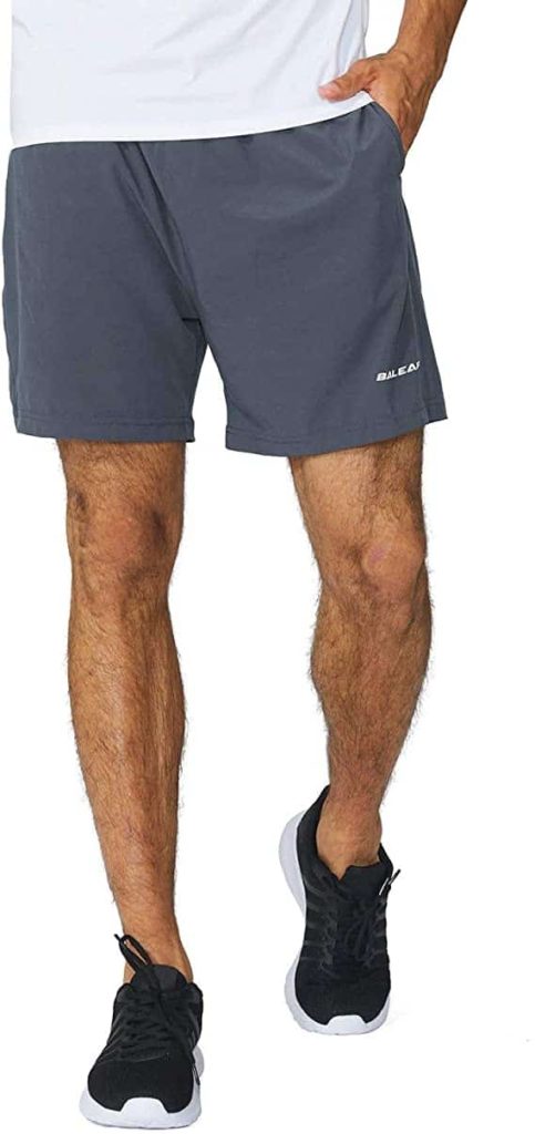 BALEAF Men's 5 Inch Running Athletic Shorts Zipper Pocket