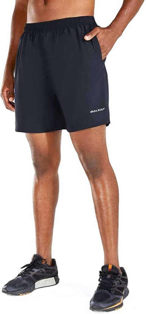 BALEAF Men's Running Athletic Shorts Zipper Pocket