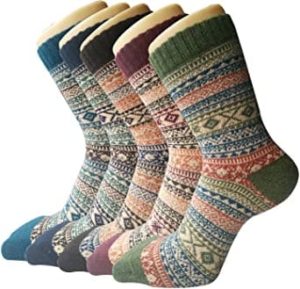 5 Pack Womens Wool Socks Winter Warm Socks