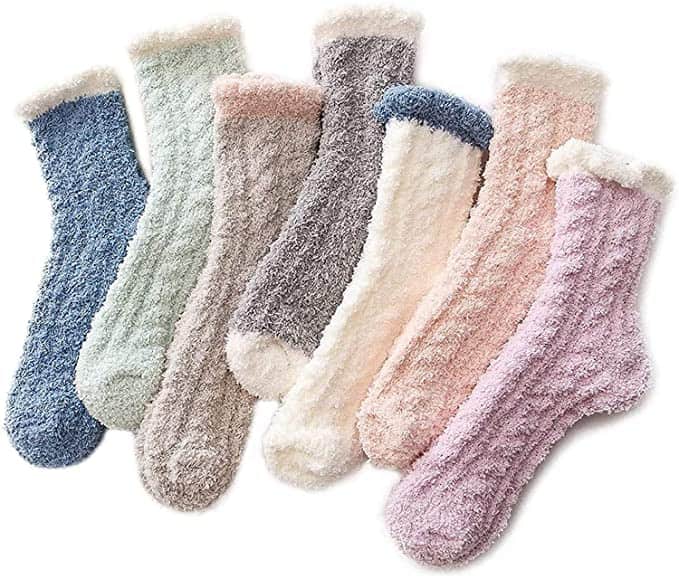 Fuzzy Warm Slipper And Sleeping Socks Women