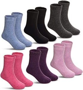 Children's Winter Warm Wool Solid Color Socks