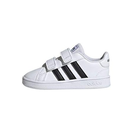 adidas Baby Grand Court Sneaker, Black/White, 9K M US Toddler