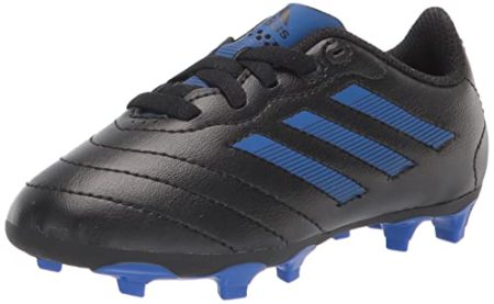 adidas Goletto VIII Firm Ground Soccer Shoe, Core Black/Royal Blue/Core Black, 2 US Unisex Big Kid