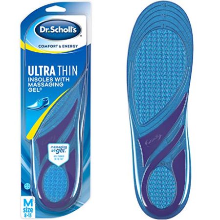 Dr. Scholl's ULTRA THIN Insoles // Massaging Gel Insoles 30% Thinner in the Toe for Comfort in Dress Shoes (for Men's 8-13, also available for Women's 6-10)