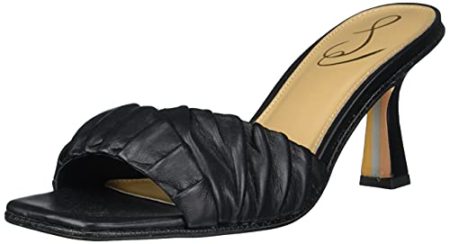 Sam Edelman Women's Kittie Heeled Sandal, Black, 7