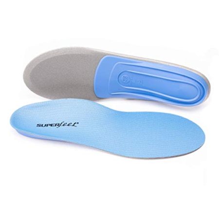 Superfeet BLUE Professional-Grade Orthotic Shoe Inserts for Medium Thickness and Arch Insole, Blue, 7.5-9 Men / 8.5-10 Women