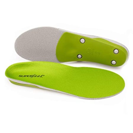 Superfeet Green Professional Grade High Arch Orthotic Shoe Inserts for Maximum Support Insole, 7.5-9 Men or 8.5-10 Women