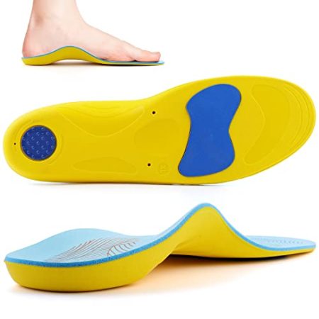 Walkomfy Pain Relief Orthotics,Plantar Fasciitis High Arch Support Insoles for Women Men,Orthotic Shoe Inserts for Flat Feet,Metatarsalgia,Heel Pain,Work Boots Running Gel Insoles for Standing All Day