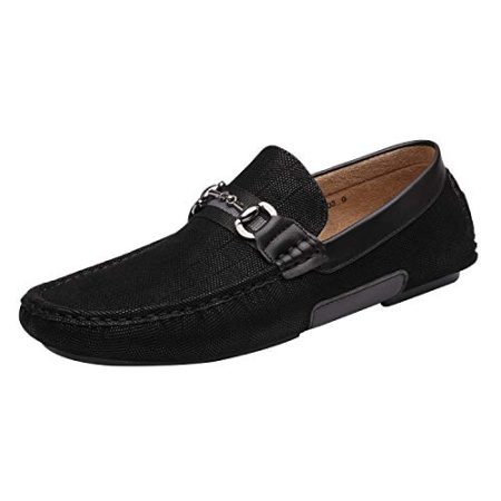 Bruno Marc Men's Santoni-03 Black Penny Loafers Moccasins Shoes Size 12 M US