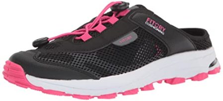 FITORY Men's Women's Slip on Sneakers Sandals, Garden Clogs Casual Slipper Indoor Outdoor Slides Unisex Pink/Black