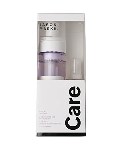 Jason Markk Care Kit, 7 oz Ready-To-Use Foam Cleaner, 2 oz Repel Spray, Premium Cleaning Brush, 3 Quick Wipes, for Leather, Suede, Nubuck, Cotton, and Knits, Effectively Cleans & Conditions Shoes