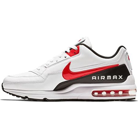 Nike Men's AIR MAX LTD 3 Casual Shoes (12, White/University Red/Black)
