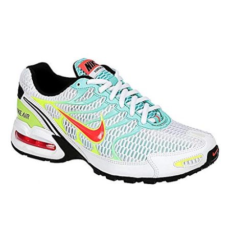 Nike Womens Air Max Torch 4 Running Shoe (7.5, White/Black-Volt-Laser Crimson)